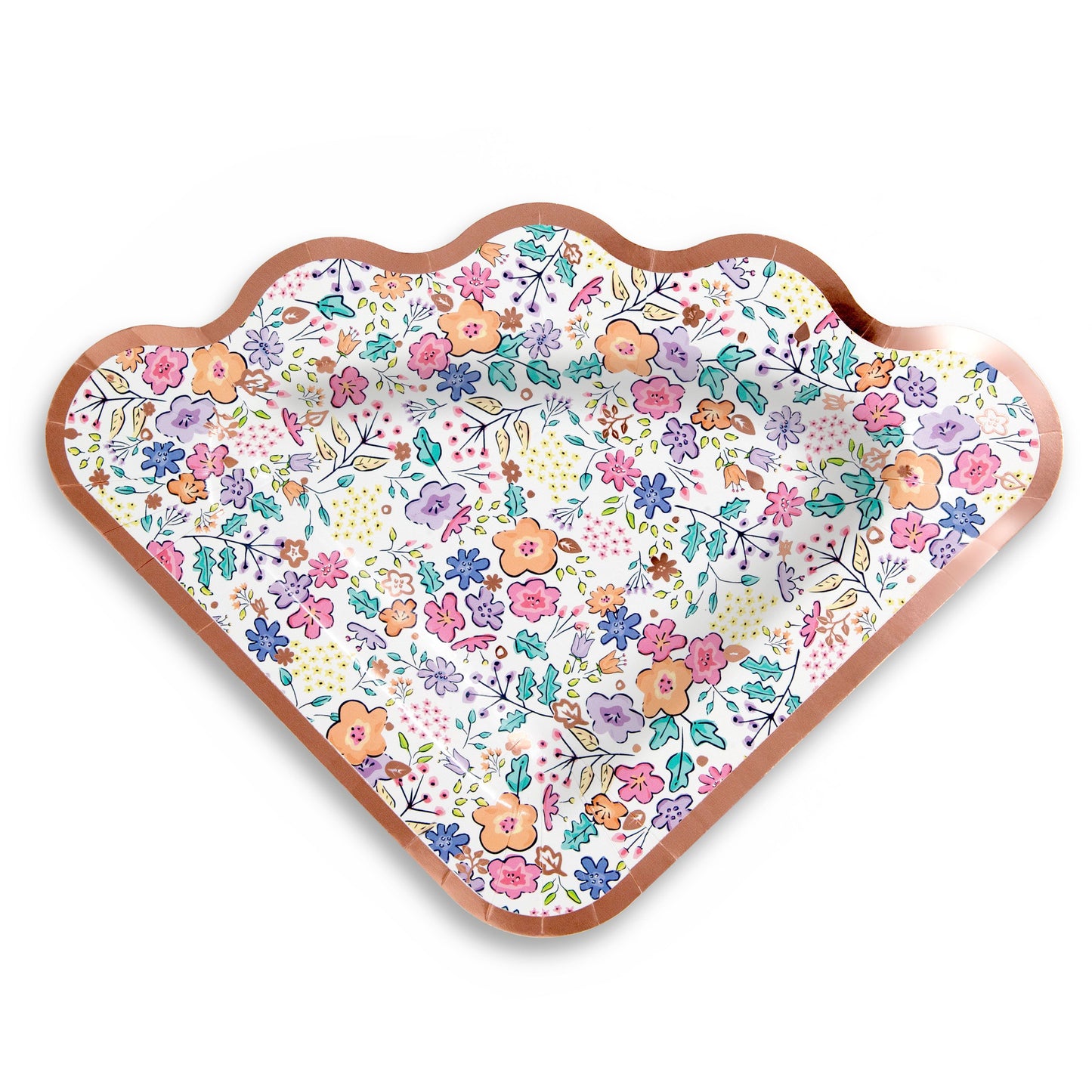 Meadow Blooms Floral Shaped Paper Party Plates Mixed Designs 8 Per Pack