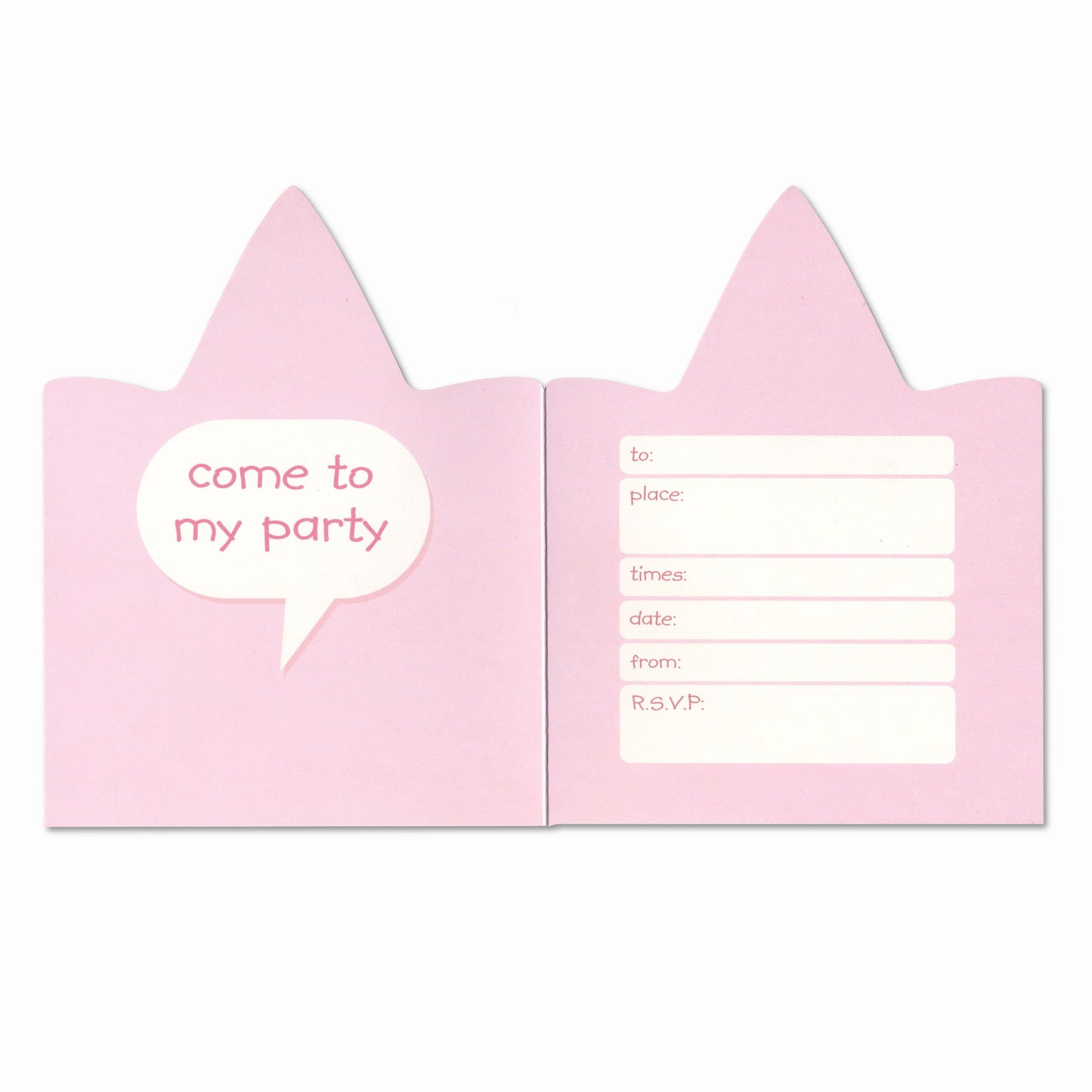 Unicorn Invitations 8 cards with envelopes per pack