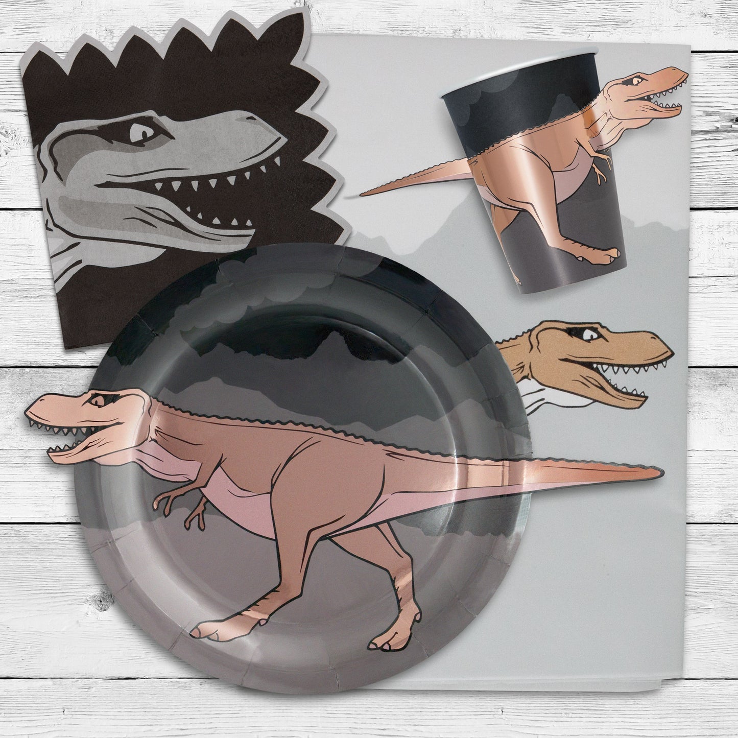 Dinosaur T-Rex Tableware Pack For 8 Guests