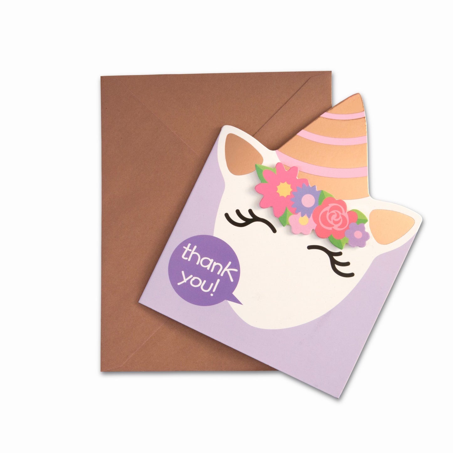 Unicorn Thank You Cards 8 cards supplied with envelopes per pack