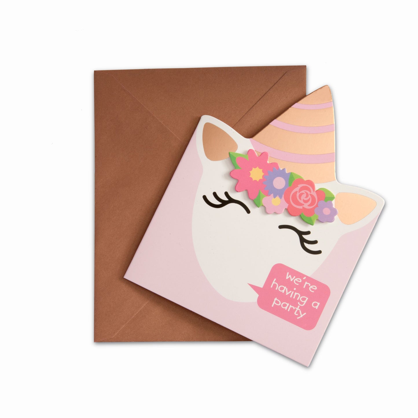 Unicorn Invitations 8 cards with envelopes per pack