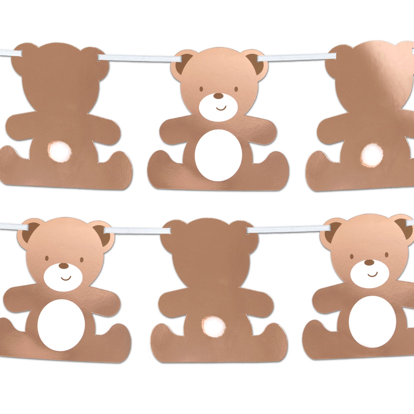 Teddy Bear Shaped Bunting 1 per pack 3.5 metres