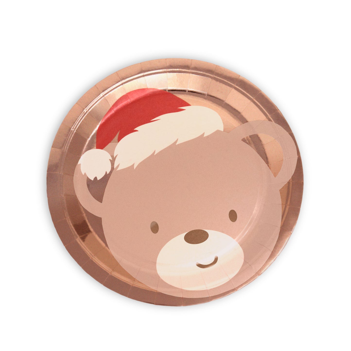 Teddy Bear Christmas Paper Plate 8 Per Pack