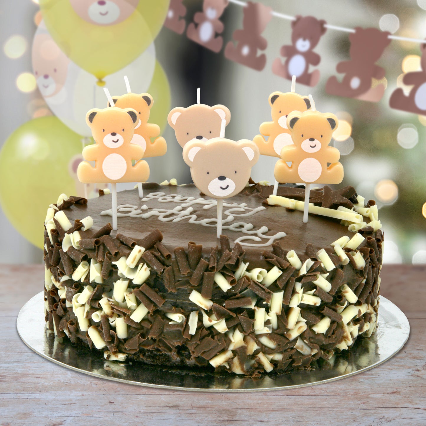 Teddy Bear Party Cake Candles