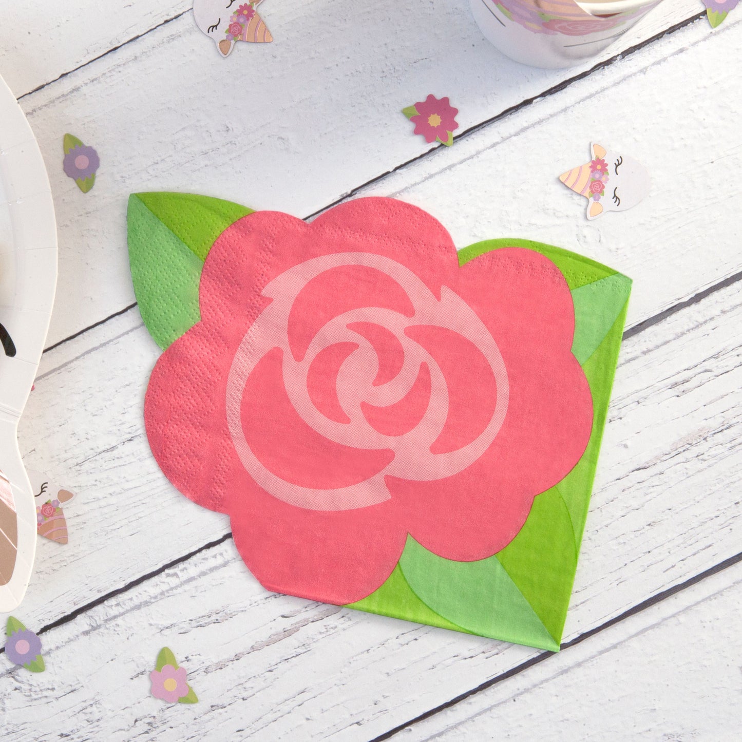 Rose Shaped Napkins 20 napkins per pack