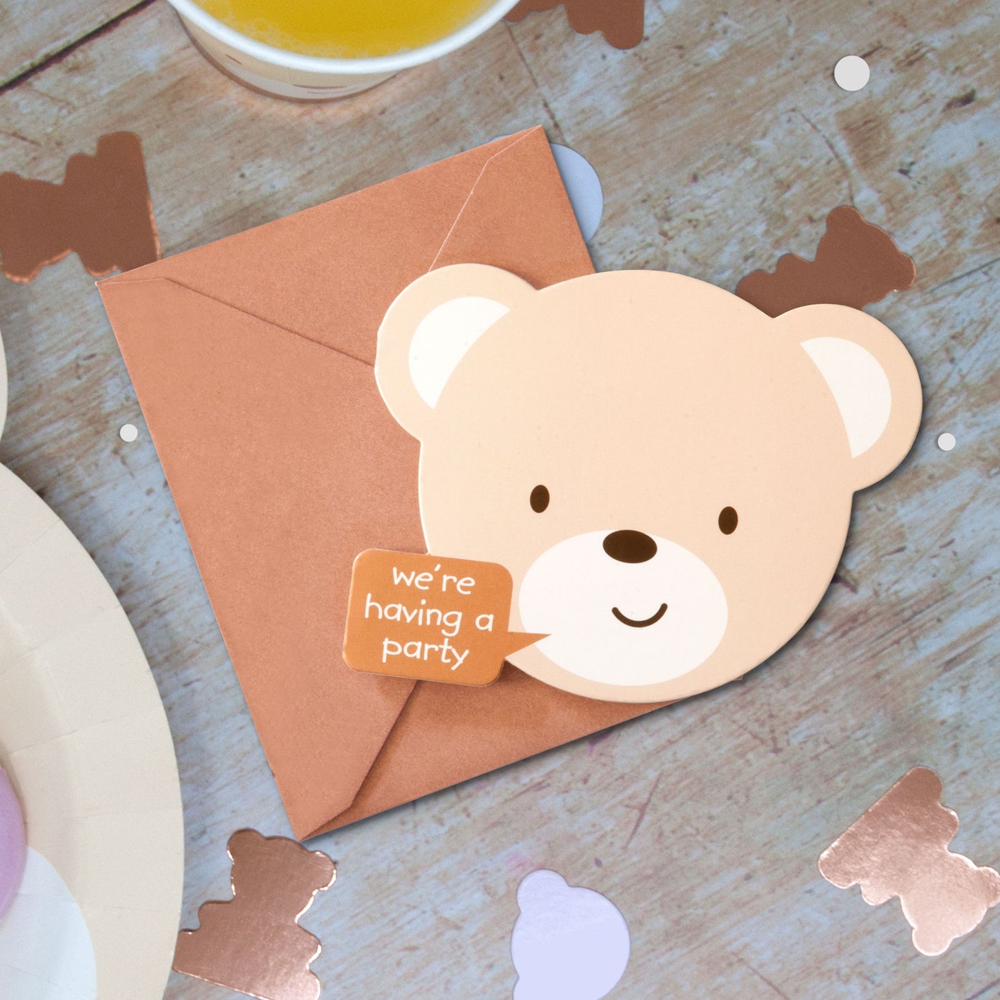 Teddy Bear Invitations 8 cards with envelopes per pack